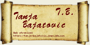 Tanja Bajatović vizit kartica